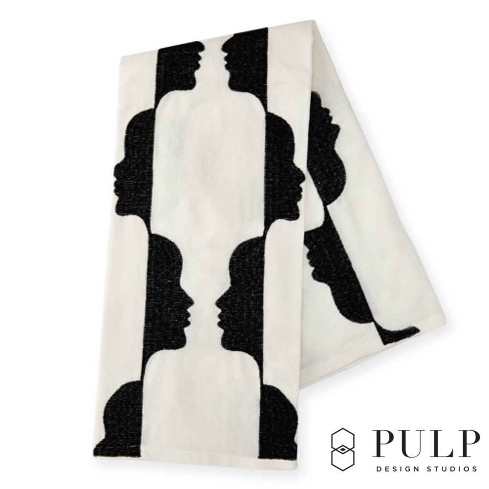 Pulp Design Studios Gemini Embroidered Tea Towel- Kismet Lounge Collection